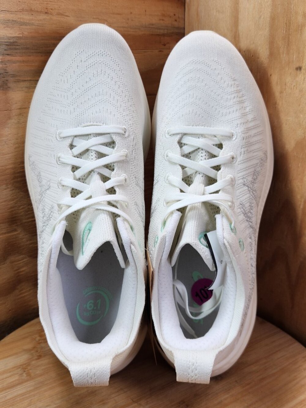 New Asics Nimbus Mirai Mens White Running Shoes Sneakers Size 10.5 - Picture 6 of 9